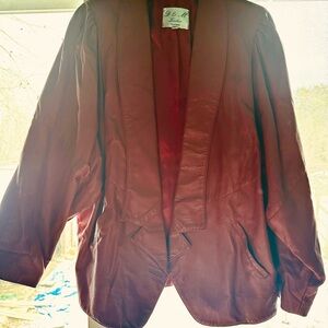 vintage  Red Leather Jacket